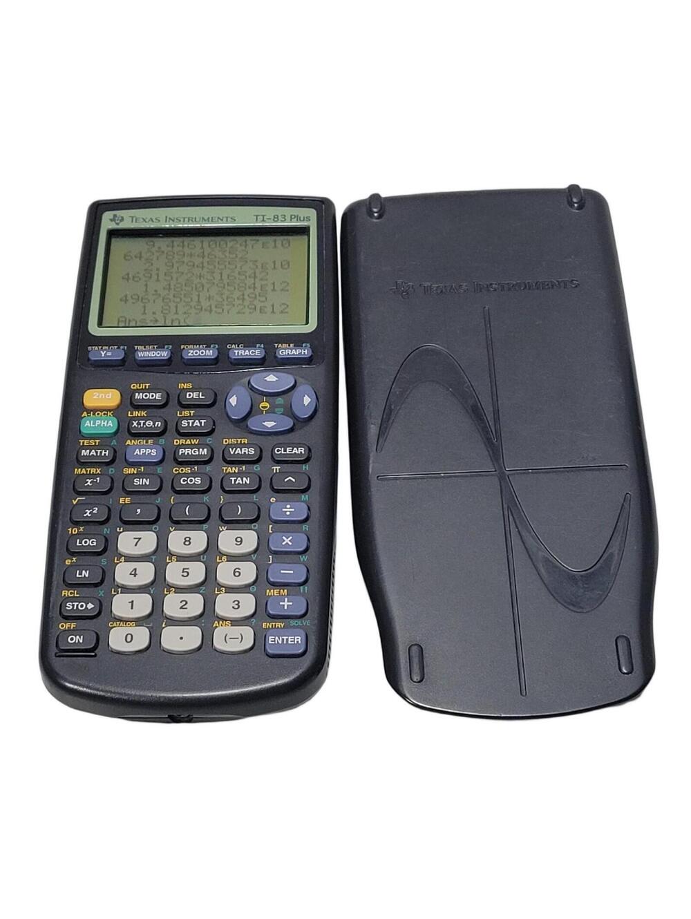 Texas Instruments TI-83 Plus Graphing Calculator w/Cover Tested Works